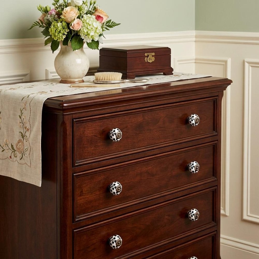 Set of Eight Black And White Ceramic And Metal Drawer Pull Knobs HomeRoots