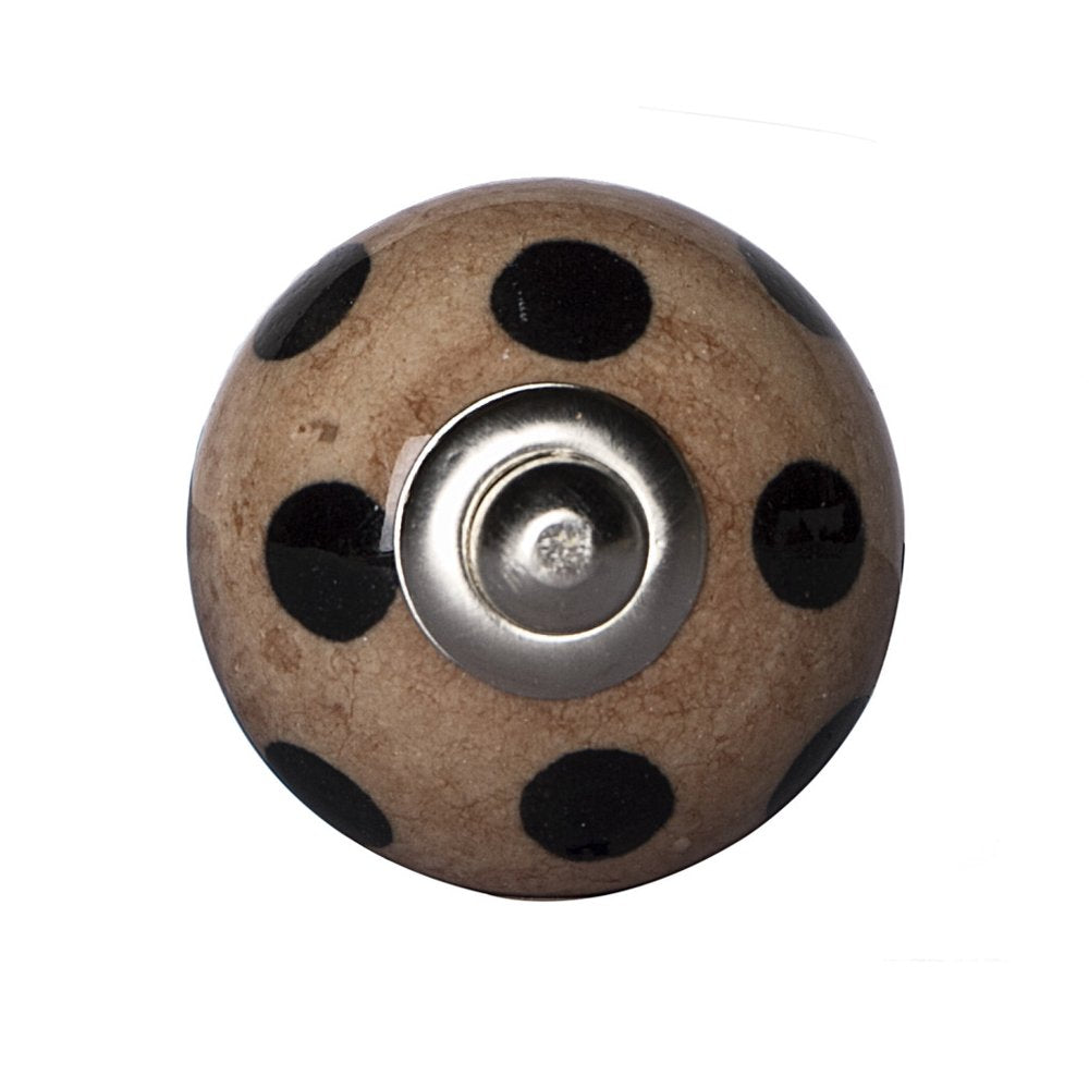 Set of Eight Brown And Black Ceramic And Metal Drawer Pull Knobs HomeRoots