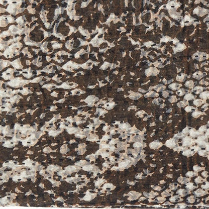 50" X 70" Brown And Ivory Cotton Quilted Kantha Throw Blanket With Embroidery HomeRoots