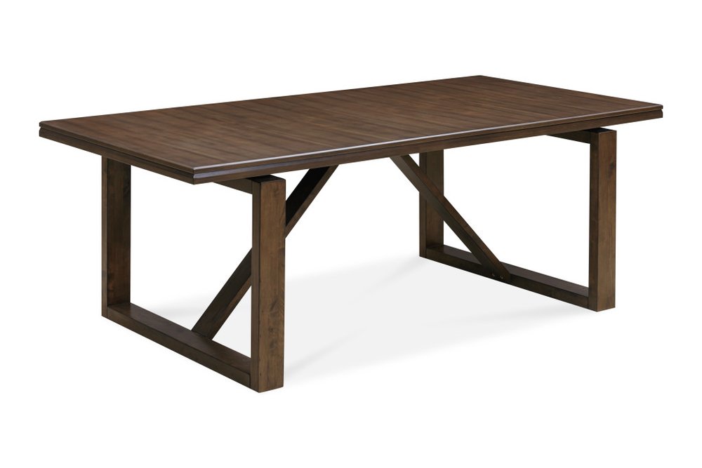 84" Dark Brown Wood Sled Base Dining Table HomeRoots