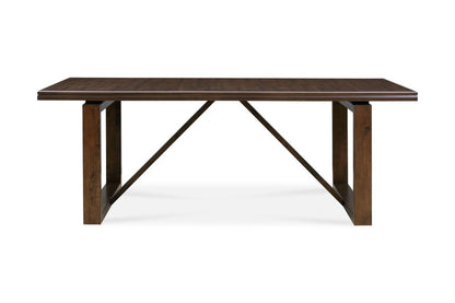 84" Dark Brown Wood Sled Base Dining Table HomeRoots