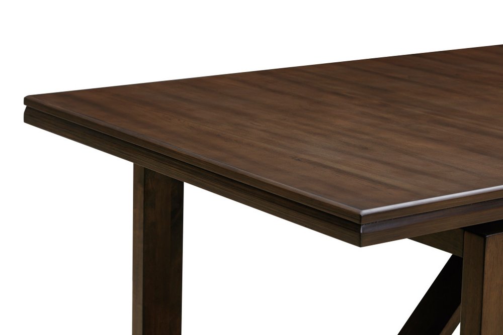 84" Dark Brown Wood Sled Base Dining Table HomeRoots