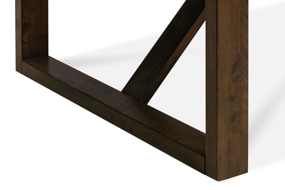 84" Dark Brown Wood Sled Base Dining Table HomeRoots