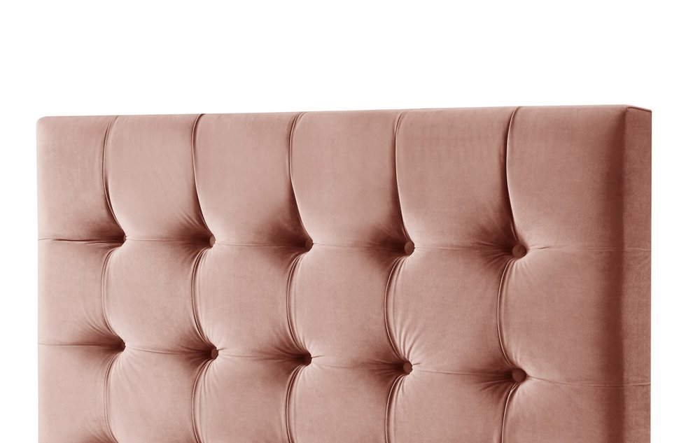 Blush Solid Wood Queen Tufted Upholstered Velvet Bed — view 13