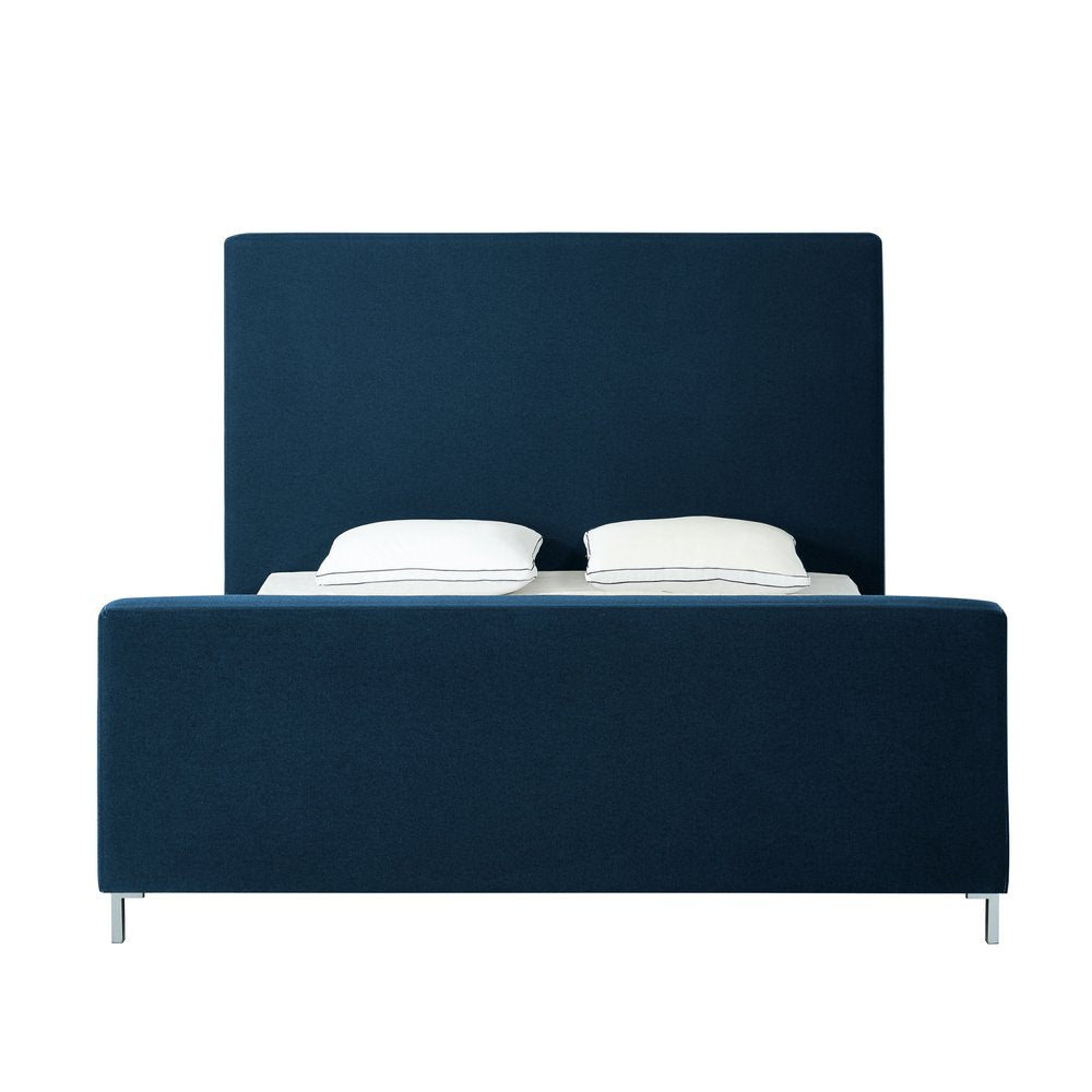 Gray Solid Wood Queen Upholstered Velvet Bed HomeRoots