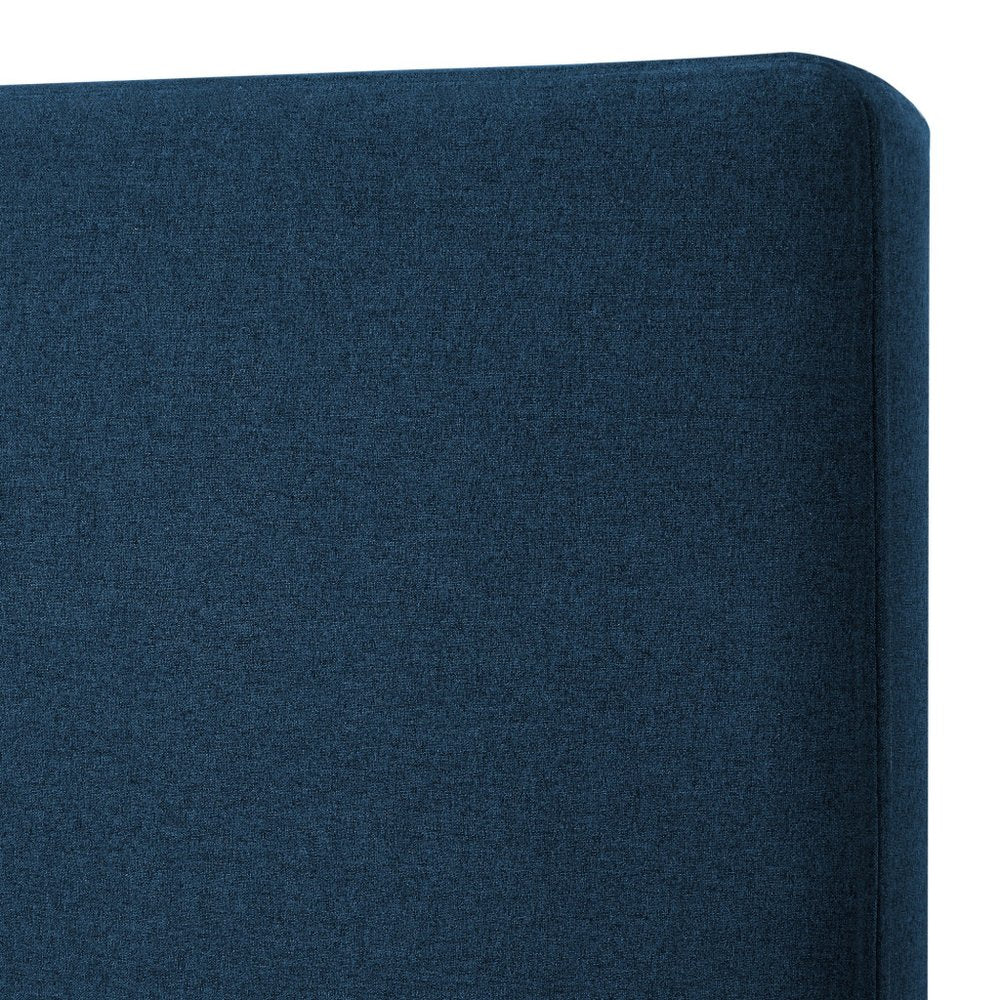 Gray Solid Wood Queen Upholstered Velvet Bed — view 24