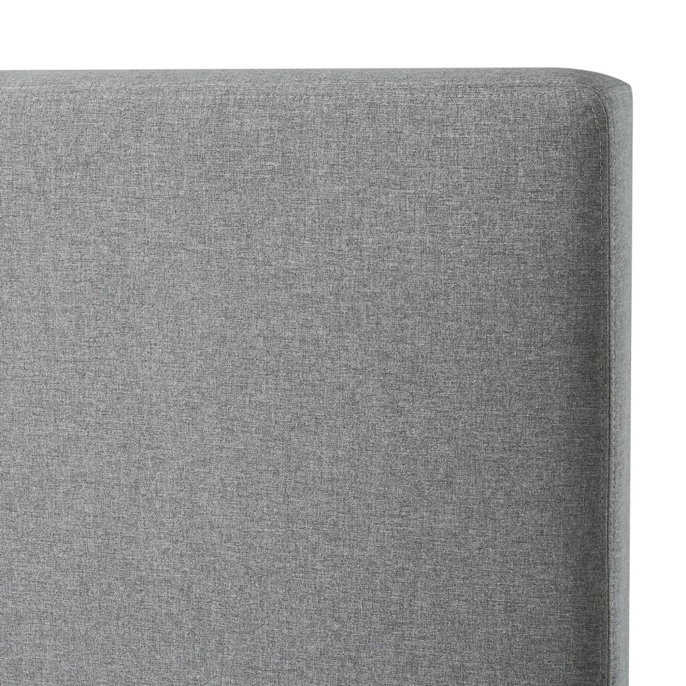 Gray Solid Wood Queen Upholstered Velvet Bed HomeRoots