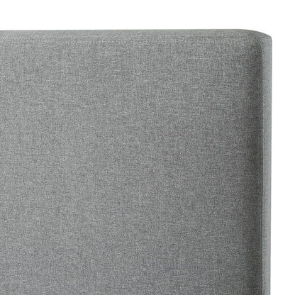 Gray Solid Wood Queen Upholstered Velvet Bed HomeRoots