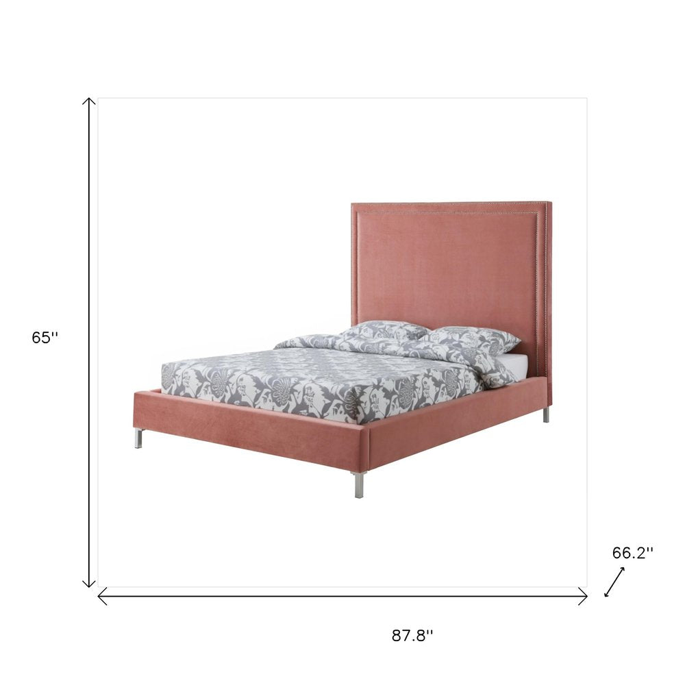 White Solid Wood Twin Upholstered Faux Leather Bed Frame with Nailhead Trim HomeRoots