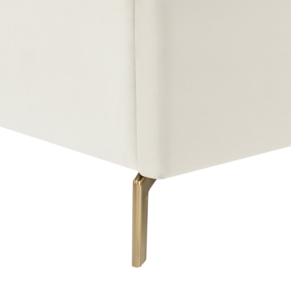 Cream Velvet Upholstered Queen Bed Frame HomeRoots