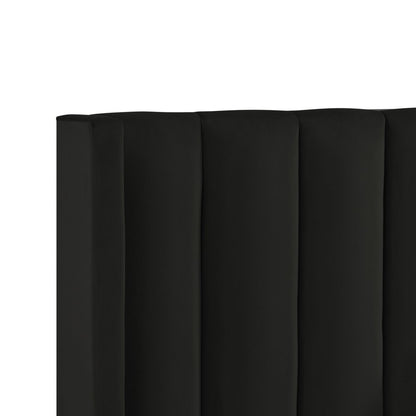 Black Velvet Upholstered Queen Bed Frame HomeRoots
