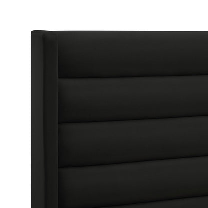 Black Velvet Upholstered King Bed Frame HomeRoots