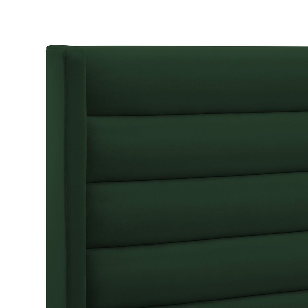 Green Velvet Upholstered King Bed Frame — view 20