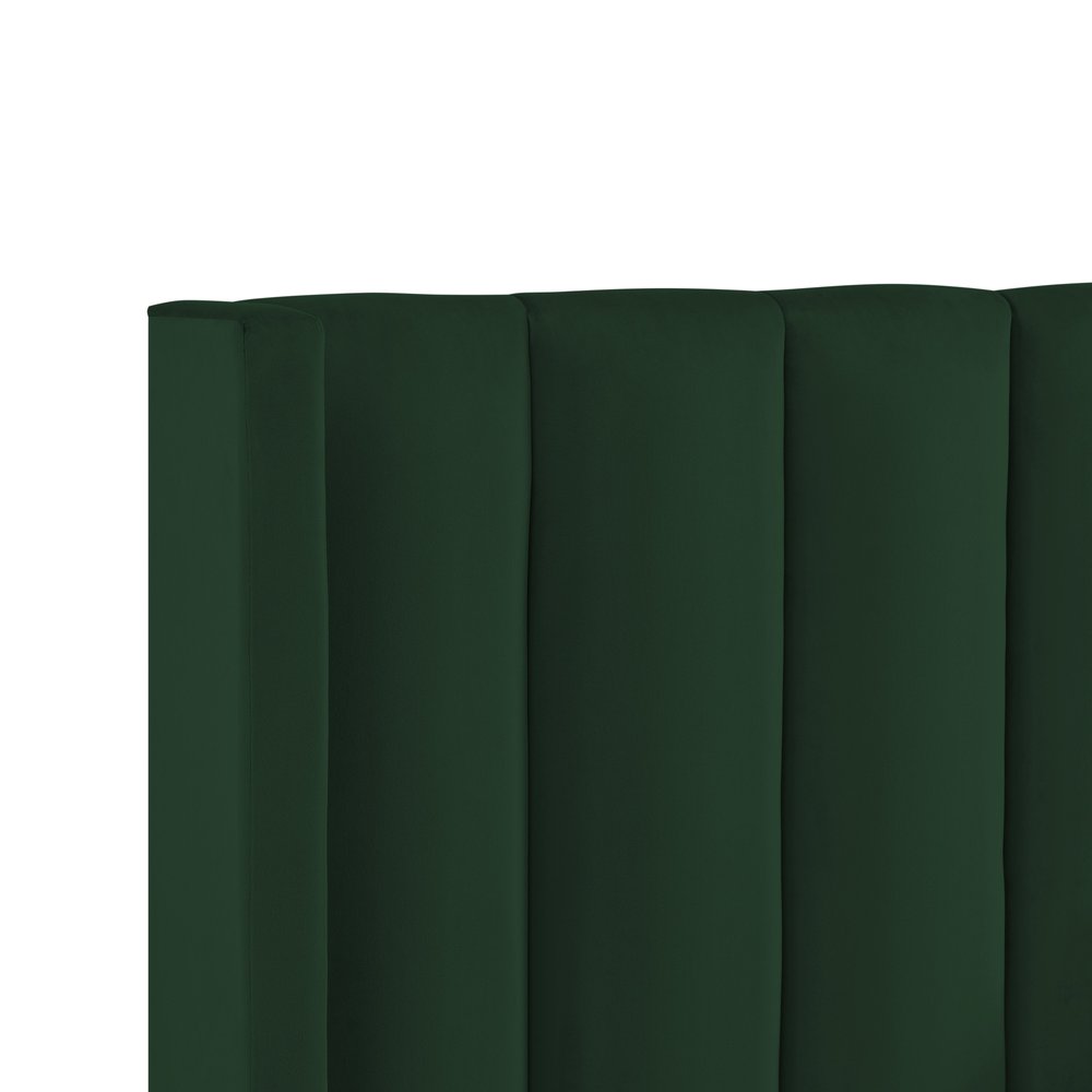 Green Velvet Upholstered Queen Bed Frame HomeRoots