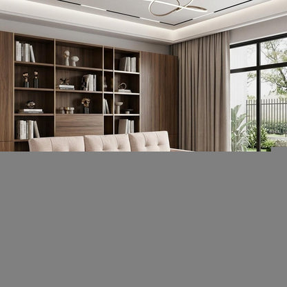87" Beige Polyester Blend Sofa With Ottoman With Natural Legs HomeRoots