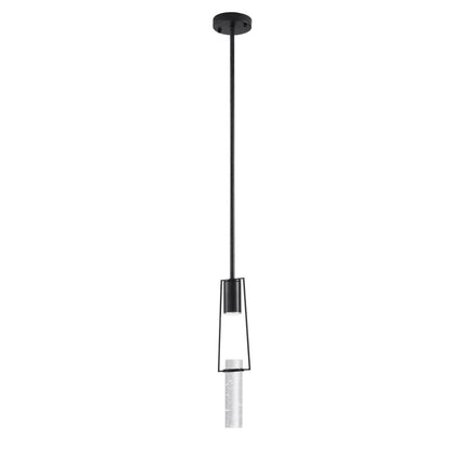 Black And Clear Transparent Metal LED Dimmable Chandelier With Clear Shades HomeRoots