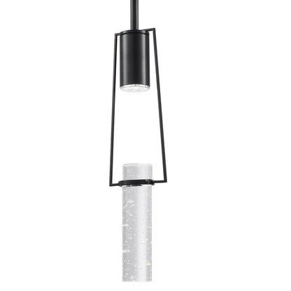 Black And Clear Transparent Metal LED Dimmable Chandelier With Clear Shades HomeRoots