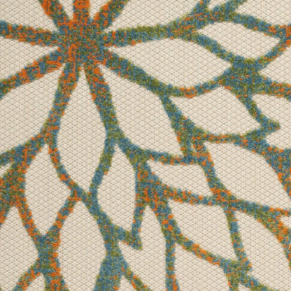 6' X 9' Blue And Green Floral Indoor Outdoor Area Rug HomeRoots