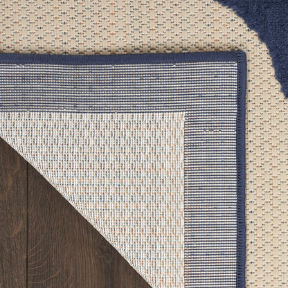 12' X 15' Ivory Blue And Orange Floral Indoor Outdoor Area Rug HomeRoots