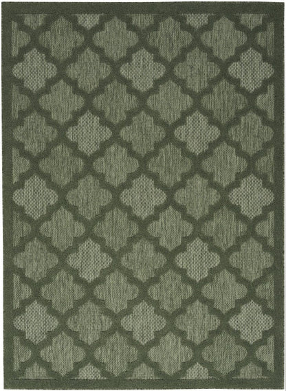 5' X 7' Dark Green And Light Green Trellis Indoor Outdoor Area Rug HomeRoots