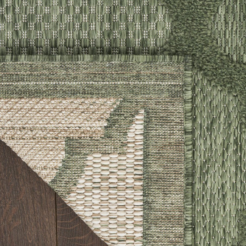 5' X 7' Dark Green And Light Green Trellis Indoor Outdoor Area Rug HomeRoots