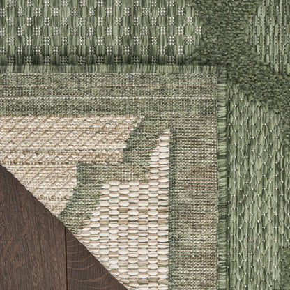 5' X 7' Dark Green And Light Green Trellis Indoor Outdoor Area Rug HomeRoots