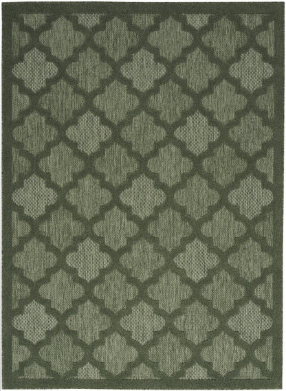 5' X 7' Dark Green And Light Green Trellis Indoor Outdoor Area Rug HomeRoots