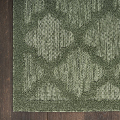 5' X 7' Dark Green And Light Green Trellis Indoor Outdoor Area Rug HomeRoots