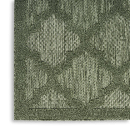 5' X 7' Dark Green And Light Green Trellis Indoor Outdoor Area Rug HomeRoots