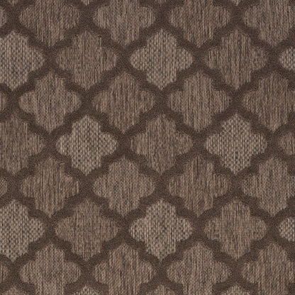 6' X 9' Dark Brown And Light Brown Trellis Indoor Outdoor Area Rug HomeRoots