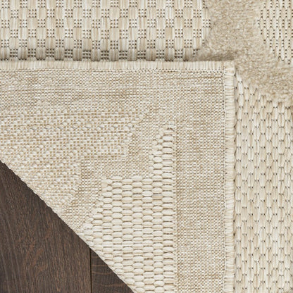 6' X 9' Cream And Beige Trellis Indoor Outdoor Area Rug HomeRoots