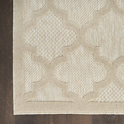 6' X 9' Cream And Beige Trellis Indoor Outdoor Area Rug HomeRoots
