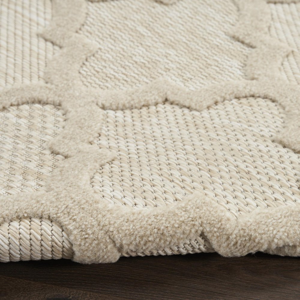 6' X 9' Cream And Beige Trellis Indoor Outdoor Area Rug HomeRoots