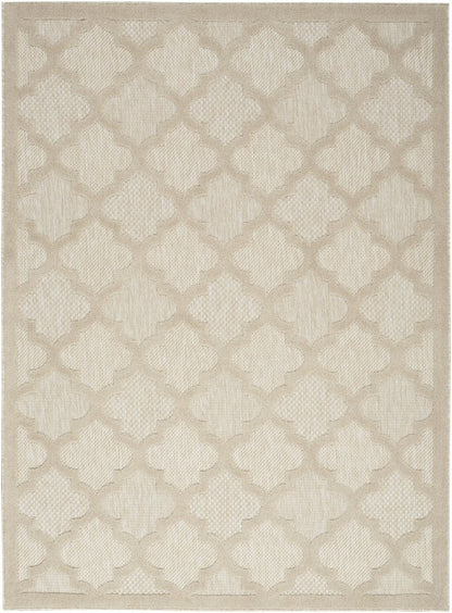 6' X 9' Cream And Beige Trellis Indoor Outdoor Area Rug HomeRoots