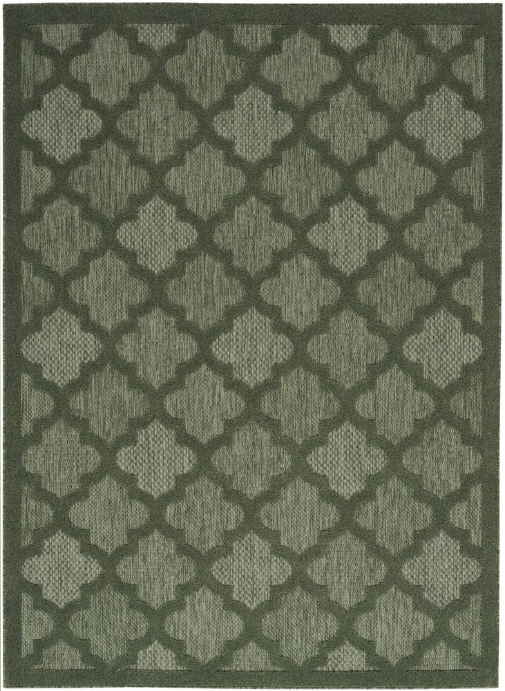 6' X 9' Dark Green And Light Green Trellis Indoor Outdoor Area Rug HomeRoots