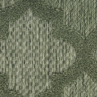 6' X 9' Dark Green And Light Green Trellis Indoor Outdoor Area Rug HomeRoots