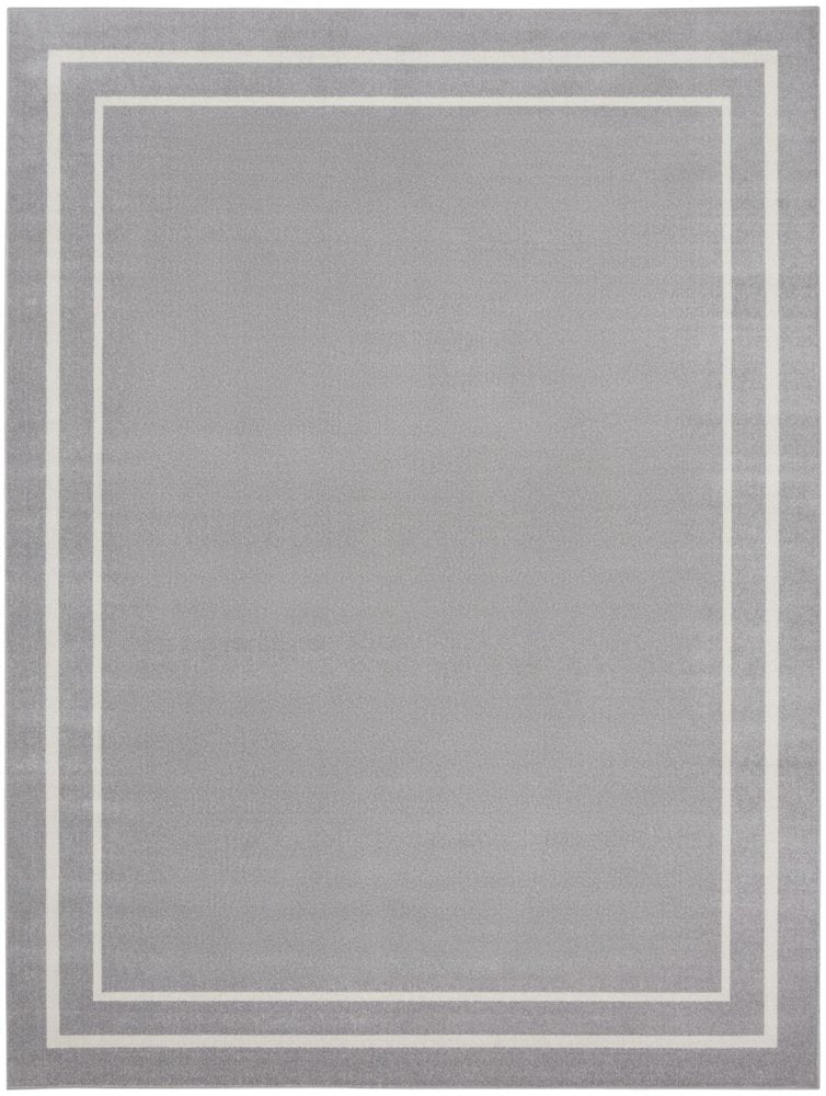 10' X 14' Gray And Ivory Indoor Outdoor Area Rug