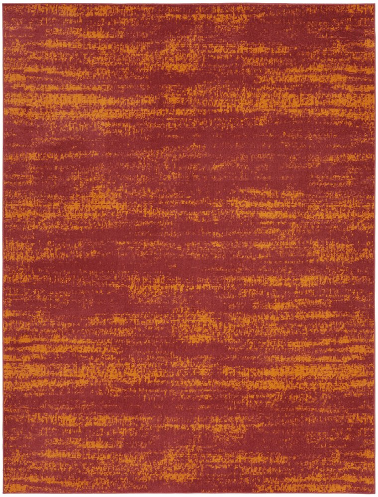 9' X 12' Red And Orange Abstract Indoor Outdoor Area Rug HomeRoots