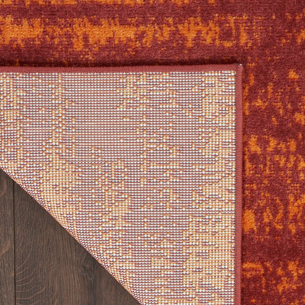 9' X 12' Red And Orange Abstract Indoor Outdoor Area Rug HomeRoots
