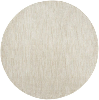 10' Beige And Ivory Round Indoor Outdoor Area Rug HomeRoots