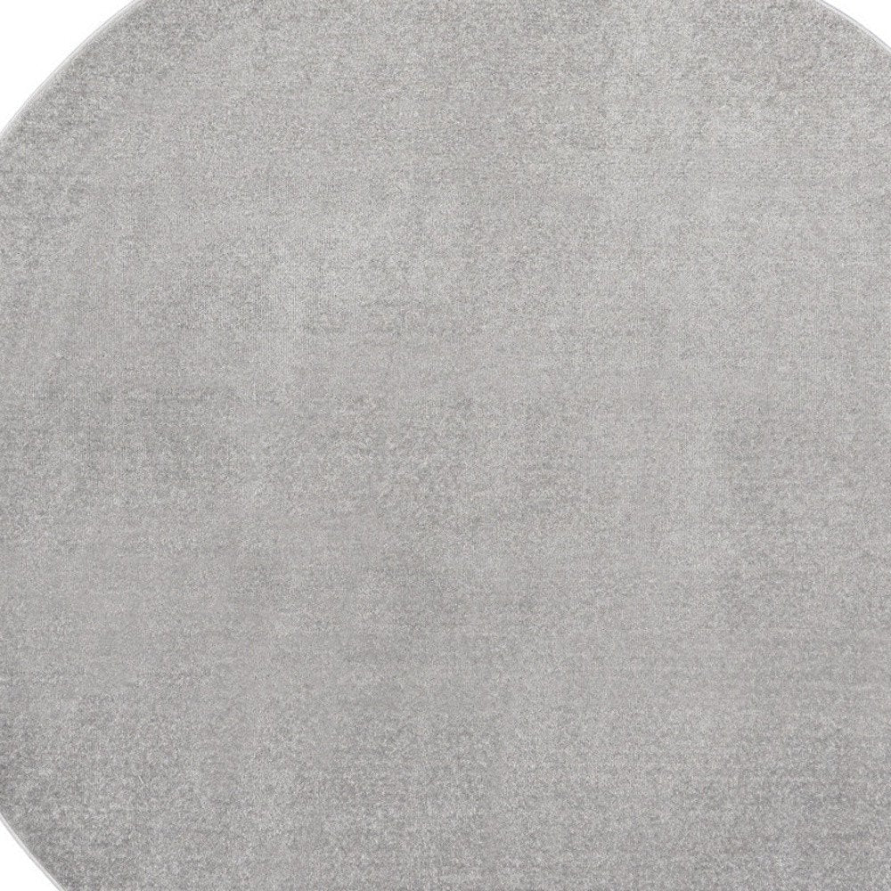 10' Gray And Silver Round Indoor Outdoor Area Rug HomeRoots