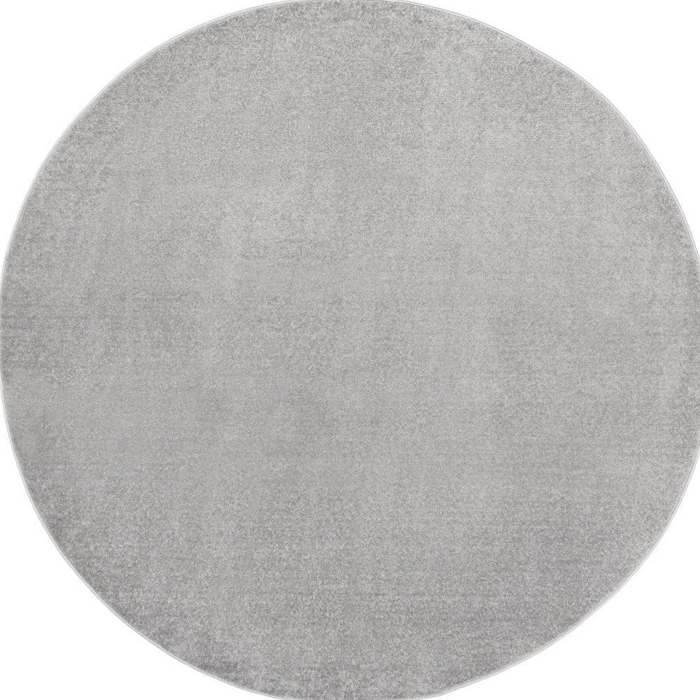 10' Gray And Silver Round Indoor Outdoor Area Rug HomeRoots