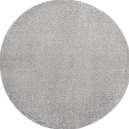 10' Gray And Silver Round Indoor Outdoor Area Rug HomeRoots