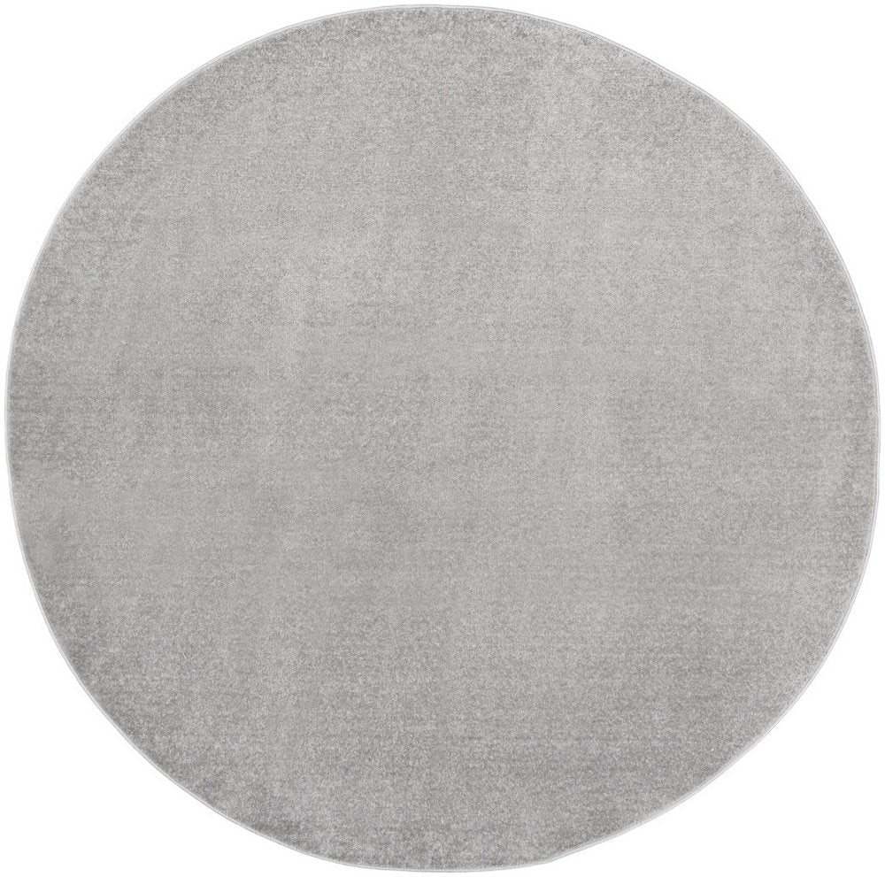 10' Gray And Silver Round Indoor Outdoor Area Rug HomeRoots