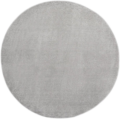 10' Gray And Silver Round Indoor Outdoor Area Rug HomeRoots