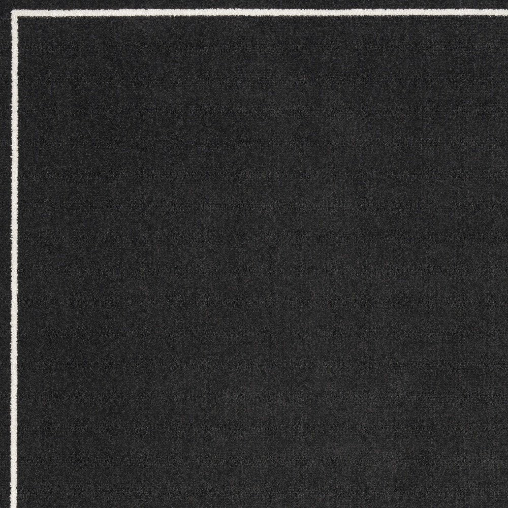 4' X 6' Black And Ivory Indoor Outdoor Area Rug — view 2