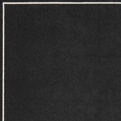 4' X 6' Black And Ivory Indoor Outdoor Area Rug HomeRoots