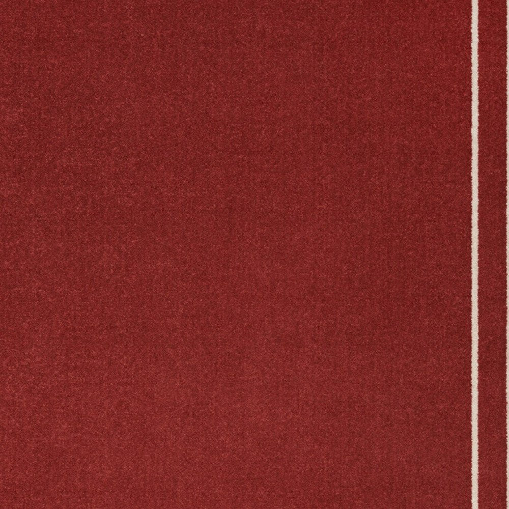 5' X 7' Brick Red And Ivory Indoor Outdoor Area Rug — view 2