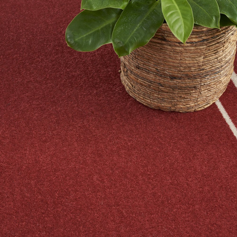 6' X 9' Brick Red And Ivory Indoor Outdoor Area Rug HomeRoots