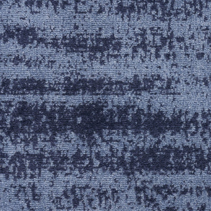 6' Denim Blue And Navy Blue Abstract Indoor Outdoor Runner Rug HomeRoots